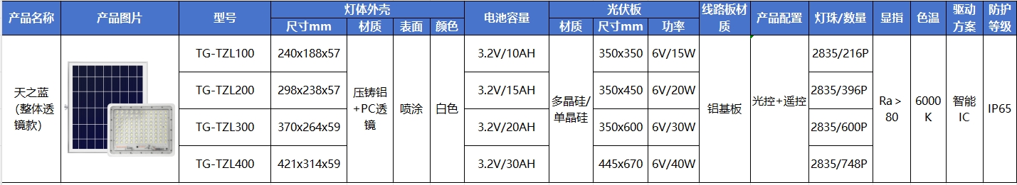 太陽能投光燈-天之藍(lán)(圖1)